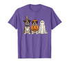 Funny Retro St. Bernard mom Halloween Witch Spooky Ghost Saint Bernard Pumpkin Halloween Dog Lover T-Shirt - Purple Heather