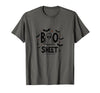 Mademark Halloween Humorous Boo Sheet Ghost Face Pun T-Shirt - Asphalt Grey