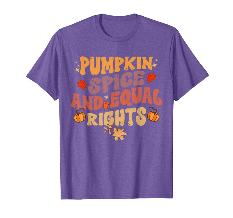 Equal Rights Outfits & Feminist Halloween Costume Pumpkin Spice and Equal Rights Feminist Halloween T-Shirt - Purple Heather