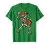 Funny Skeleton Baseball Tee Skeleton Baseball Halloween Costume Pitcher Sport Player T-Shirt - Kelly Green