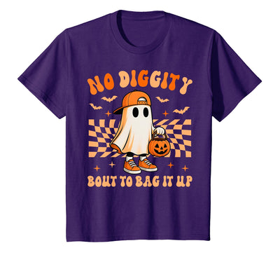 Ghost No Diggity Bout To Bag It Up Halloween Ades Ghost No Diggity Bout to Bag It Up Halloween Toddler Kids T-Shirt