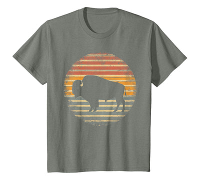 Cow Buffalo Bison Retro 70s 80s Vintage Kids T-Shirt