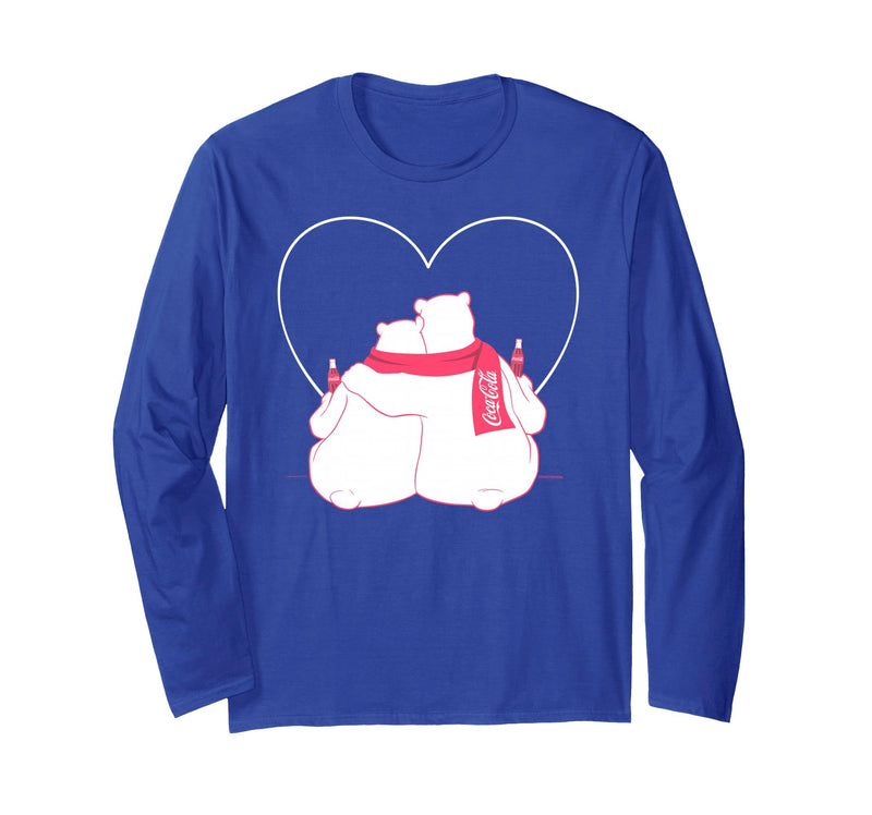 Coca-Cola Company Coca-Cola - Polar Bear Heart Hug Long Sleeve T-Shirt - Royal Blue