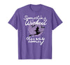 Witchy Halloween Witch Tees Halloween Something Wicked This Way Comes Shakespeare Shirt T-Shirt - Purple Heather