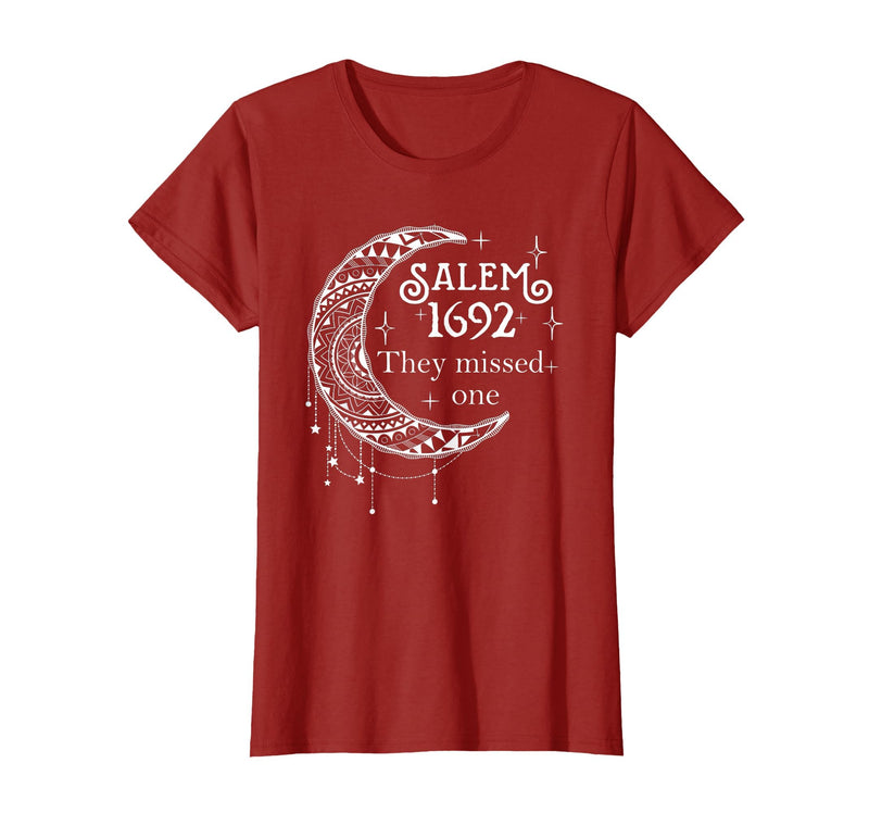 Salem 1692 They Missed One - Salem Witch 1692 Halloween T-Shirt - Cranberry Red