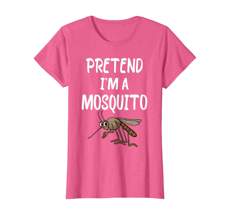 Pretend I'm A Mosquito Funny Halloween Costume Pretend I'm A Mosquito Funny Lazy Halloween Costume Party T-Shirt - Pink