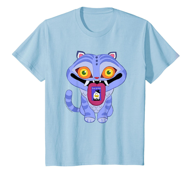 Kpop Demon Hunters Halloween Derpy Save The Date Invitation T-Shirt - Baby Blue