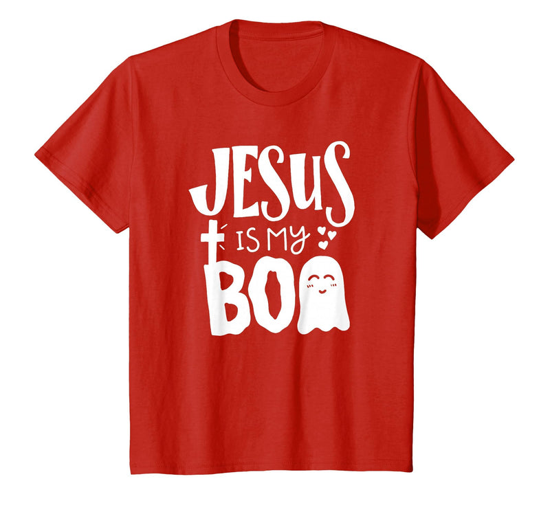Jesus is My Boo - Funny Christian Halloween Quote Humor T-Shirt - Red