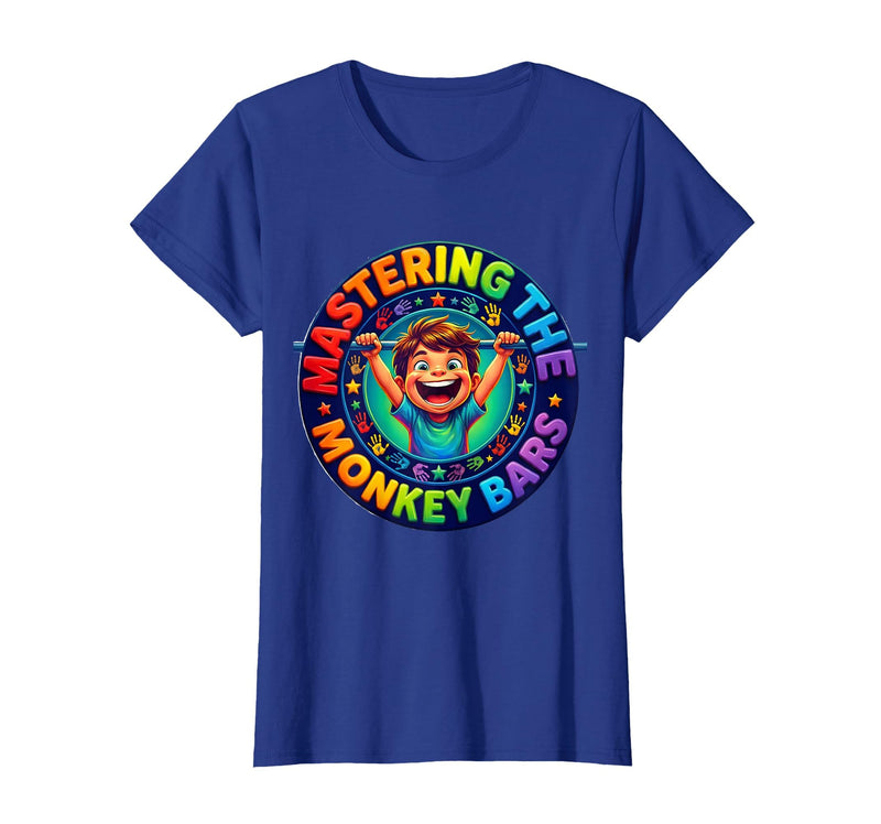 Mademark Mastering the Monkey Bars First Day of Kindergarten T-Shirt - Women - Royal Blue
