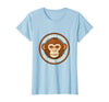 Mademark Monkey Mind Clear Head Sober Living Design T-Shirt - Women - Baby Blue