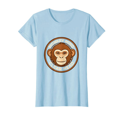 Monkey Mind Clear Head Sober Living Design T-Shirt - Women