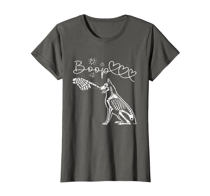 Skeleton Hand Dog Boop - German Shepherd Lovers Skeleton Hand Touch Nose German Shepherds Boop Dog Halloween T-Shirt -