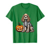 Spooky Cocker Spaniel Skeleton Costumes Halloween Cocker Spaniel Skeleton Jack O Lantern Funny Dog Halloween T-Shirt - Kelly