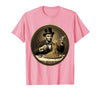 Mademark Funny Monkey Eating Spaghetti With Fork Illustration T-Shirt - Men - Pink