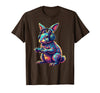 Rabbit Gaming Animal Video Games Funny Rabbit T-Shirt in Brown