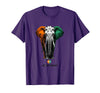 Mademark Land of Elephants, 1960 National Pride Design T-Shirt - Men - Purple