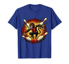 Mademark Pin Monkey Dodging Flying Pins Bowling Graphic T-Shirt - Men - Royal Blue