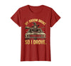Mademark My Broom Broke So I Drove Funny Halloween Design T-Shirt - Cranberry Red