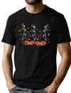 CAZYCHILD Halloween Shirts for Men Funny Halloween Pumpkin Shirt Dancing Skeleton Tee - Black-flower
