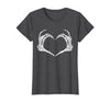 Halloween Tees for Women Men Kids Skeleton Hands Heart Halloween Rock Costume Men Women Kids T-Shirt - Dark Heather Grey