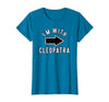 Lazy Last Minute Cleopatra Halloween Costumes Couples Halloween Costume Shirts I'm with Cleopatra T-Shirt - Sapphire Blue