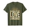 Mademark Banana Is My Love Language Monkey Design T-Shirt - Men - Olive Green