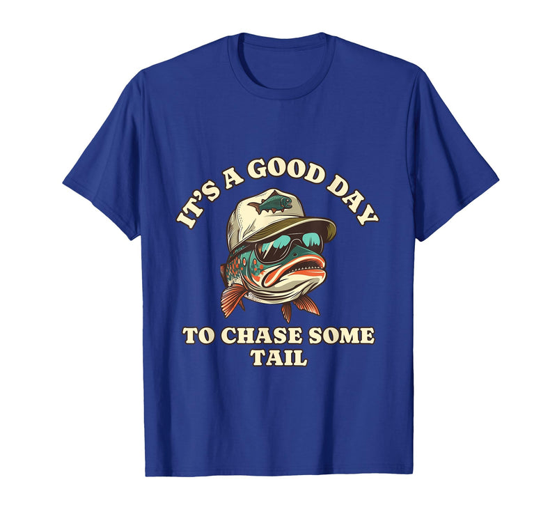 Funny Outdoor Anglers & Fisherman Designs Catch Fish and Laugh Hard with This Fishing Pun T-Shirt - Royal Blue