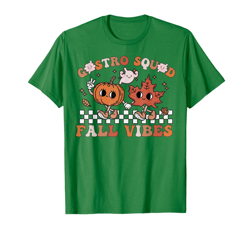 Gastro Squad Halloween Fall Endoscopy Nurse Gastro Squad Halloween Fall Vibes Gastro Crew Endoscopy T-Shirt - Kelly Green