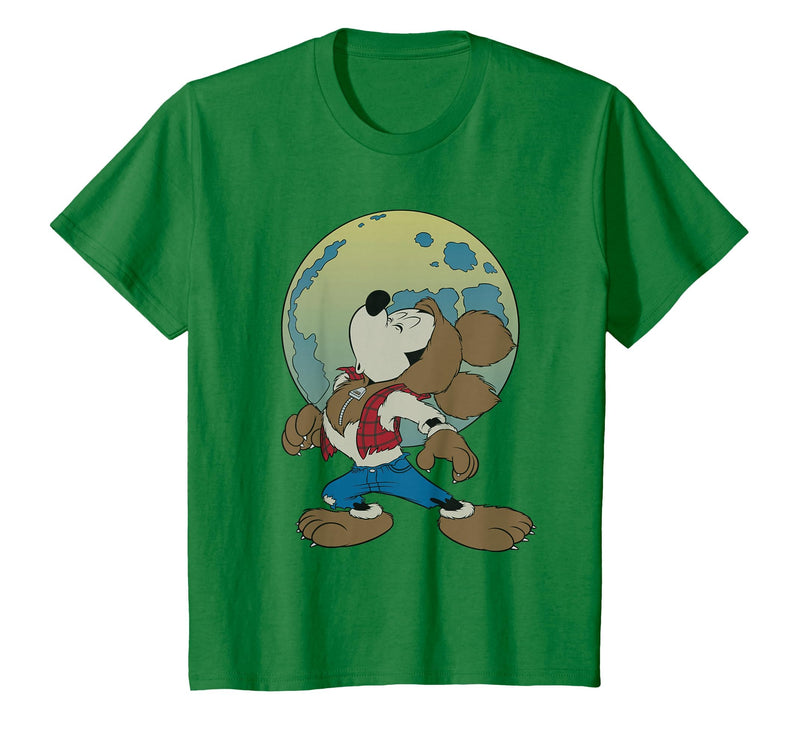 Disney Mickey Mouse Werewolf Halloween Costume T-Shirt - Kelly Green