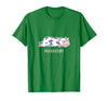Bad Mood Sleeping Cow Tee Moooody Cow Beef Milk Farm Animals T-Shirt - Kelly Green