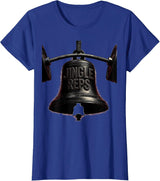 Women's Jingle Reps Blackwork Dotwork Christmas Weightlifting Gym T-Shirt - Royal Blue