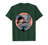 Mademark Cute Girl Snuggling Baby Elephant Graphic Tee T-Shirt - Men - Dark Green