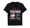 Teacher Birthday Costume A Teacher Loves Guinea Pigs Costume Floral Cute Guinea Pig Men Women Kids T-Shirt - Black