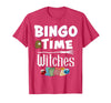 Bingo Time Witches Halloween Bingo Player Novelty Halloween Bingo Time Witches Funny Women Bingo Player T-Shirt - Red Heather