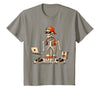 Funny Skeleton DJ Halloween Men Outfit Skeleton DJ Halloween Costume Turntable Music Funny Men Boys T-Shirt - Slate Grey