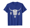 Buffalo Animals Gift Idea Bison Buffalo Skull Animal Design T-Shirt - Royal Blue