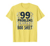 Mademark Ghost & Spirits - Ghost (99 Problems All) T-Shirt - Lemon Yellow-99 Problems All Boo Sheet