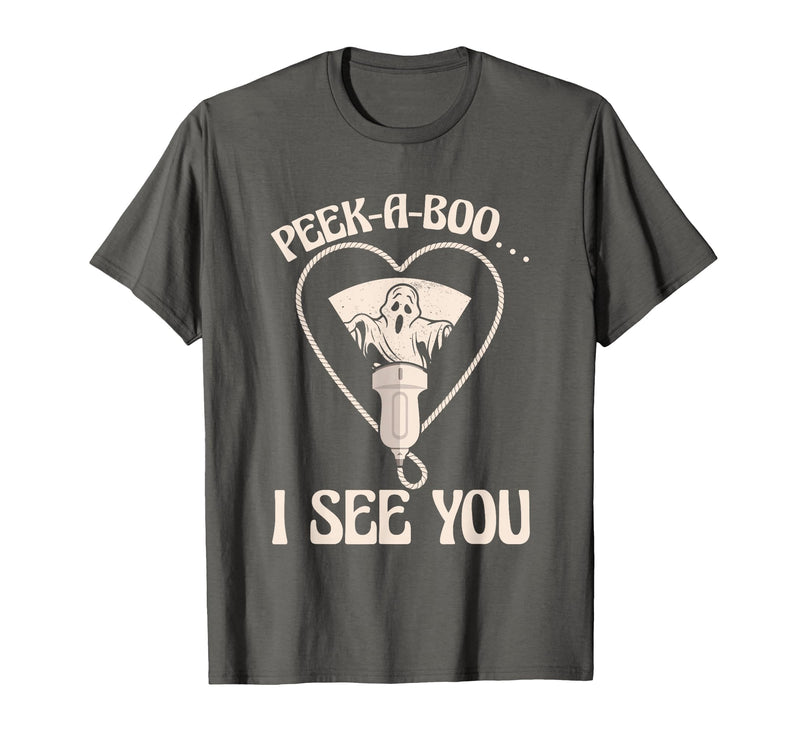 Ultrasound Tech Halloween Spooky Sonographer Gift Ultrasound Tech Xray Technician Spooky Sonographer Halloween T-Shirt -