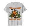 Bigfoot Halloween Costume Party Outfits Trick Or Treat Smell My Feet Bigfoot Halloween Sasquatch T-Shirt - Silver Grey