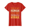 Hyrax Halloween Design This is My Human Costume I'm Really A Hyrax Halloween T-Shirt - Red