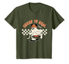 Halloween Creep it Real Vintage Ghost CKTEE2 Vintage Halloween Creep It Real Mouse Ghost Boy Fall Season T-Shirt - Olive