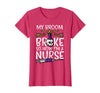 Halloween Nurse Shirts For Women Scrub Costumes My Broom Broke Now Im Nurse Funny Halloween Scrub Top Women T-Shirt - Red
