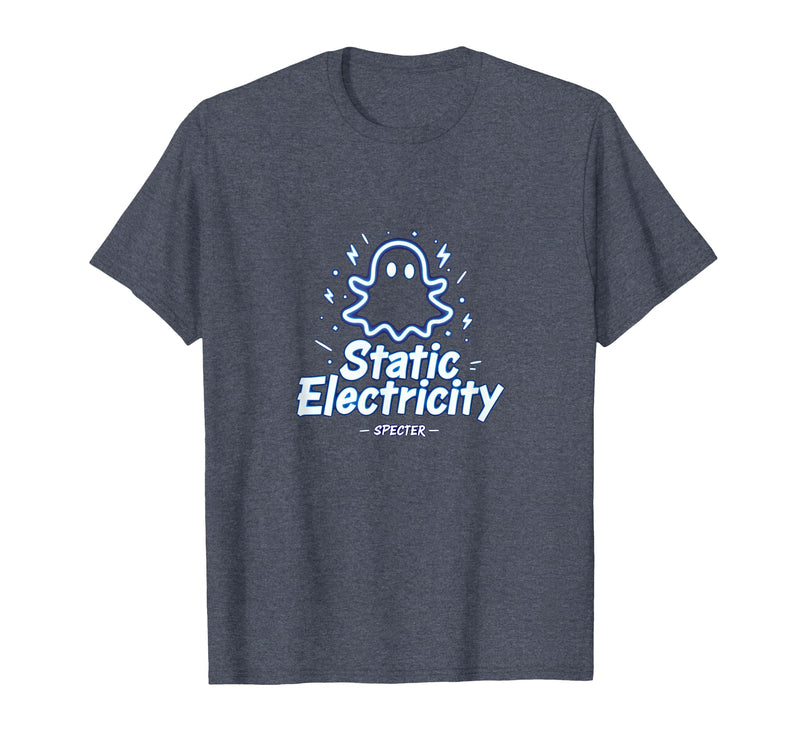 Mademark Ghost & Spirits - Ghost (99 Problems All) T-Shirt - Heather Blue-halloween Static Electricity Ghost Atmosphere