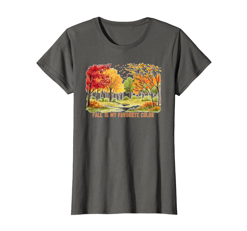 Halloween spooky fall autumn shirts Fall is My Favorite Color Season Leaves Halloween Fun T-Shirt - Asphalt Grey