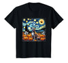 Pitbull Starry Night Tees Starry Night Pitbull Halloween T-Shirt - Black