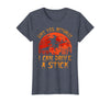 Why Yes I Can Drive A Stick Halloween Costume Yes Actually I Can Drive A Stick Witch Halloween Costume T-Shirt - Heather Blue