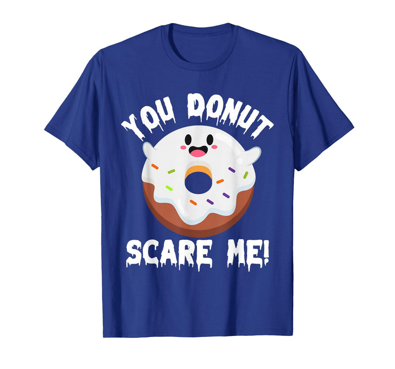 Donut Halloween Shirt Halloween Donut Costume Kids Men Women Doughnut Scare Me T-Shirt - Royal Blue
