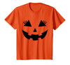 Jack o Lantern eyelashes Funny Jack o Lantern Pumpkin face Eyelashes for Halloween T-Shirt - As Pictured