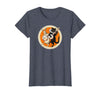 The Persnickety Owl Vintage Halloween Ephemera The Black Cat Magazine Halloween Cat Rabbit and Banjo T-Shirt - Heather Blue