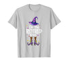 Funny Quote Horror Costume Party Family Friends I'm The Retired Witch Spooky Scary Halloween Retiree Women T-Shirt - Silver